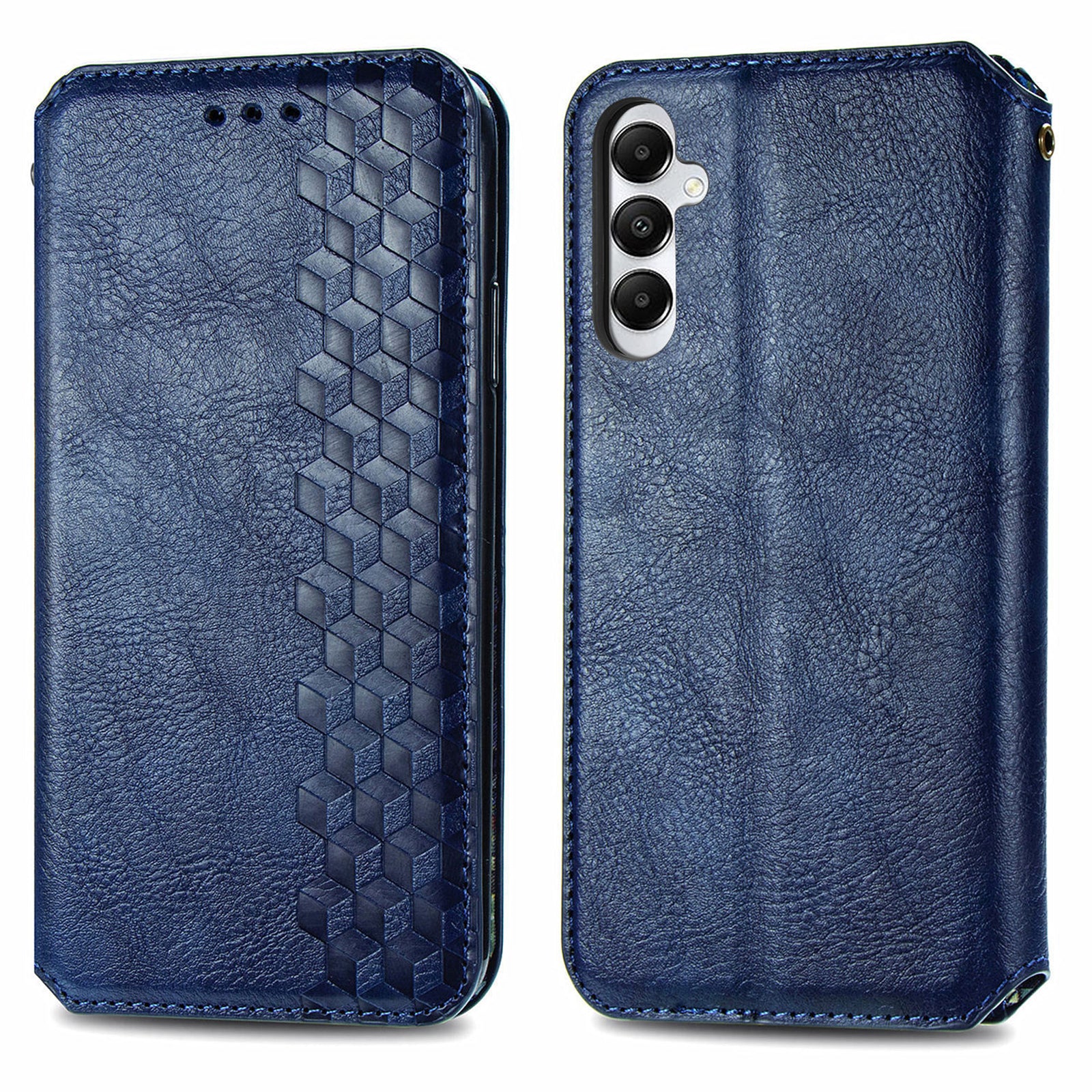 For Samsung Galaxy A05s 4G Leather Cover Imprinted Rhombus Wallet Phone Case