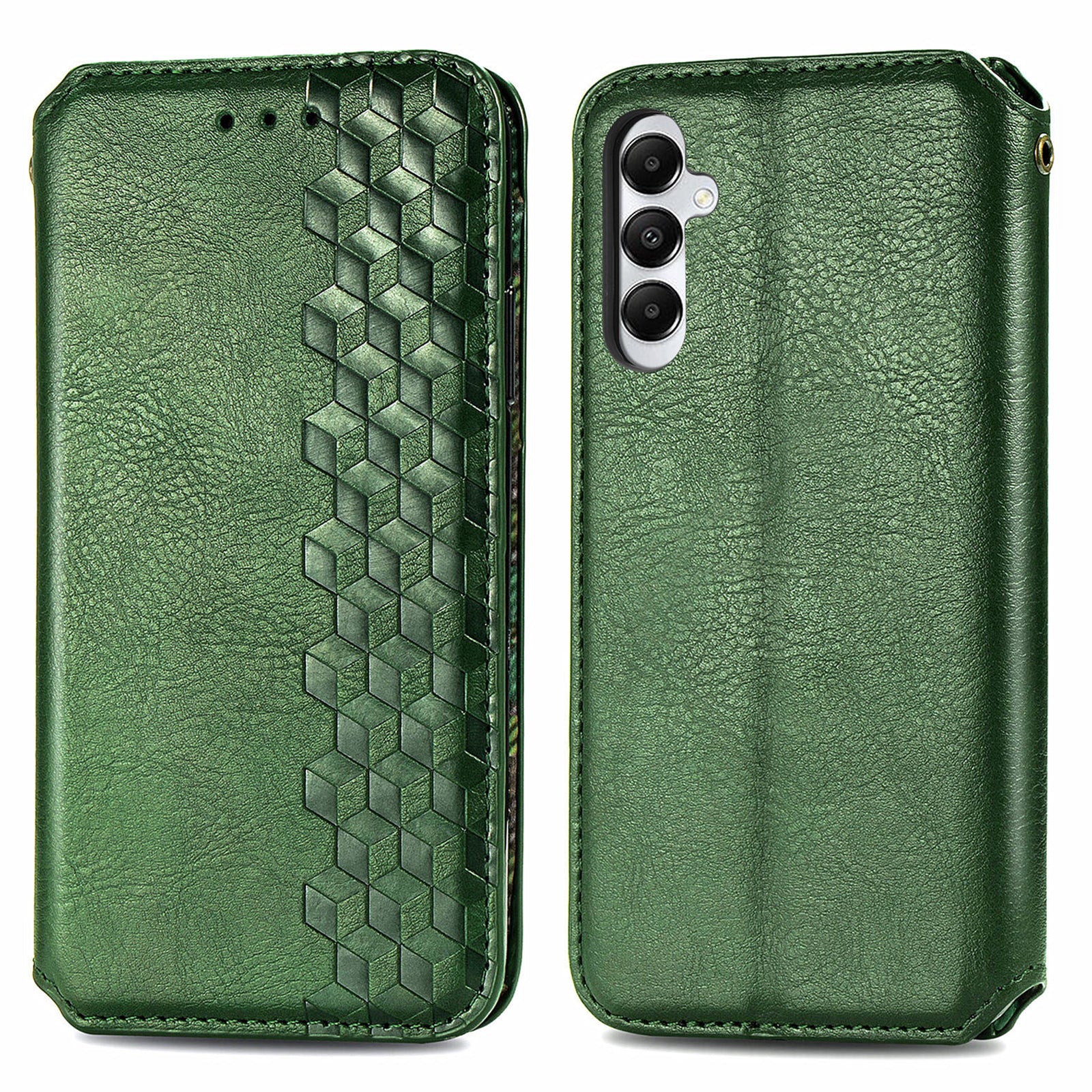 For Samsung Galaxy A05s 4G Leather Cover Imprinted Rhombus Wallet Phone Case