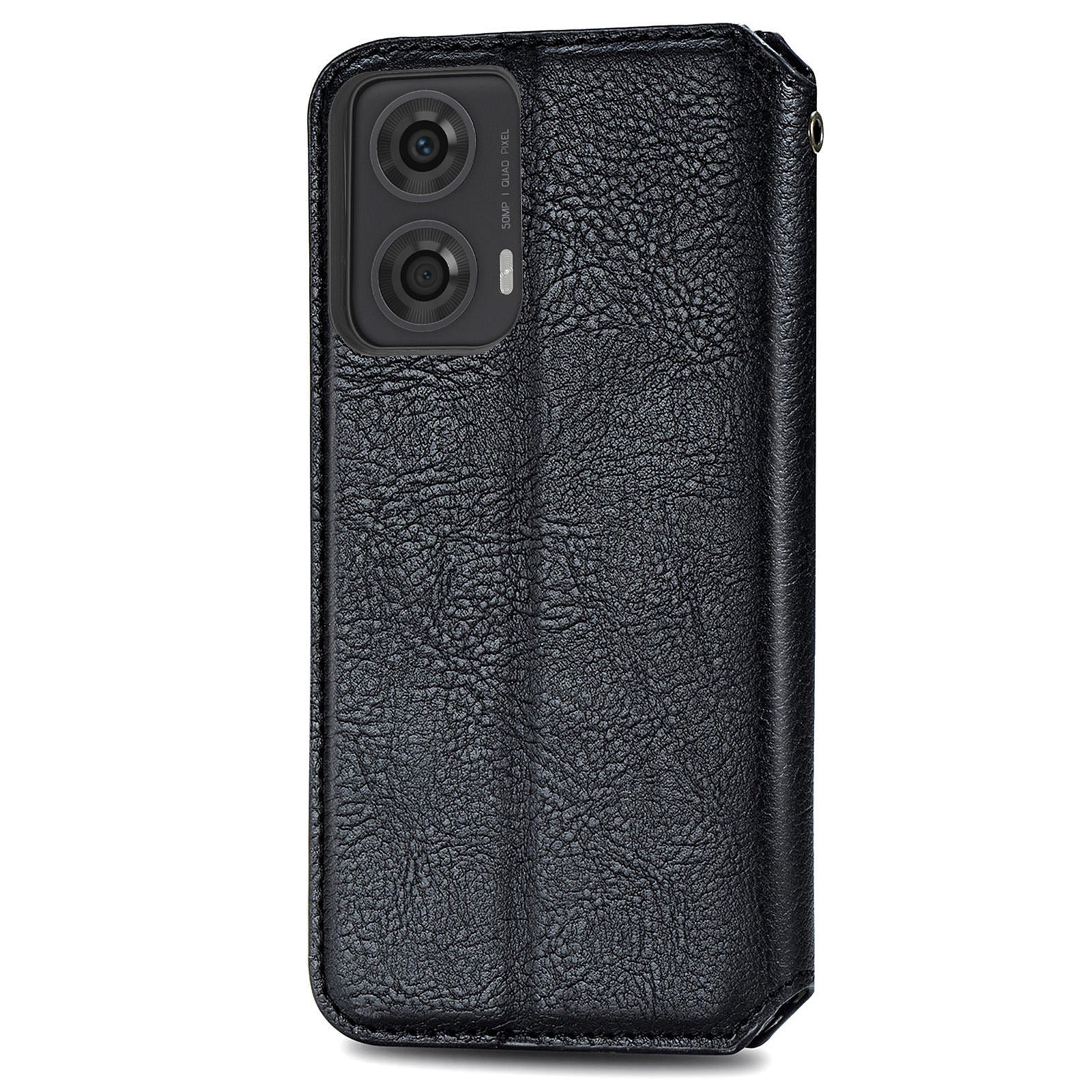 For Motorola Moto G24 4G / G04 4G Phone Case Imprinted Rhombus Leather Wallet Flip Cover