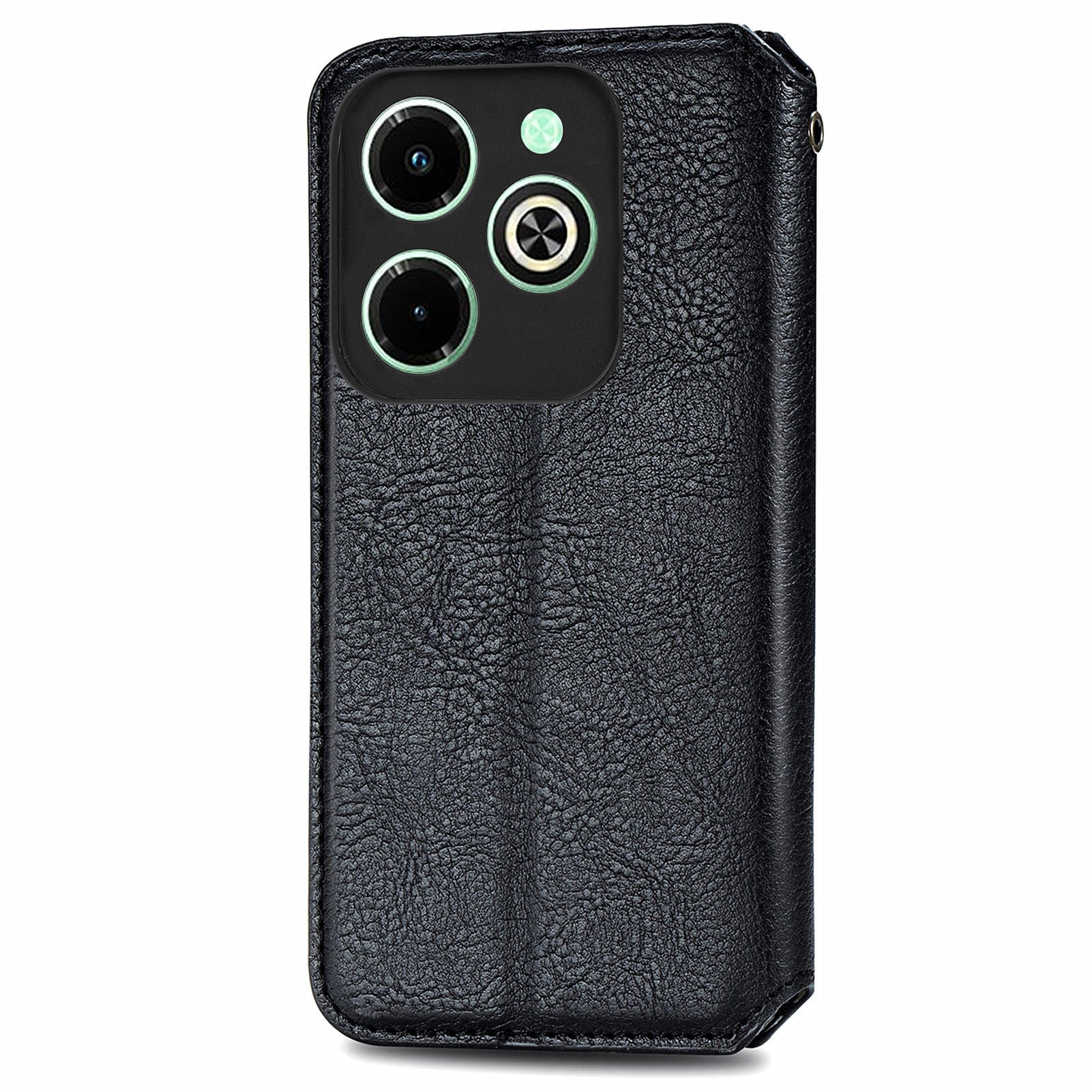 For Transsion Infinix Hot 40i Cell Phone Case Imprinted Rhombus Fit PU Leather Cover