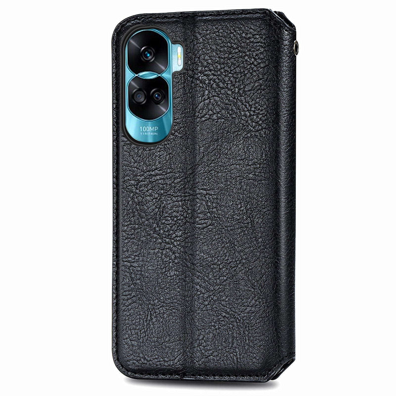 For Honor X50i 5G / 90 Lite 5G Cell Phone Case Imprinted Rhombus Pattern Folding Stand Cover