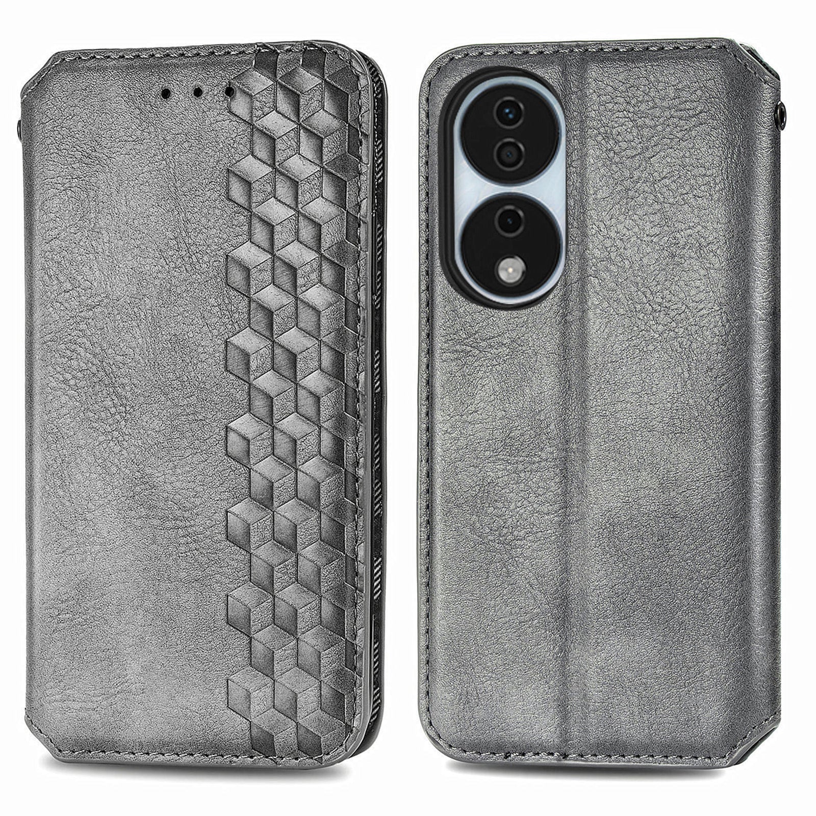 For Honor X7b 4G / 90 Smart Case Folding Stand Imprinted Leather Phone Cover