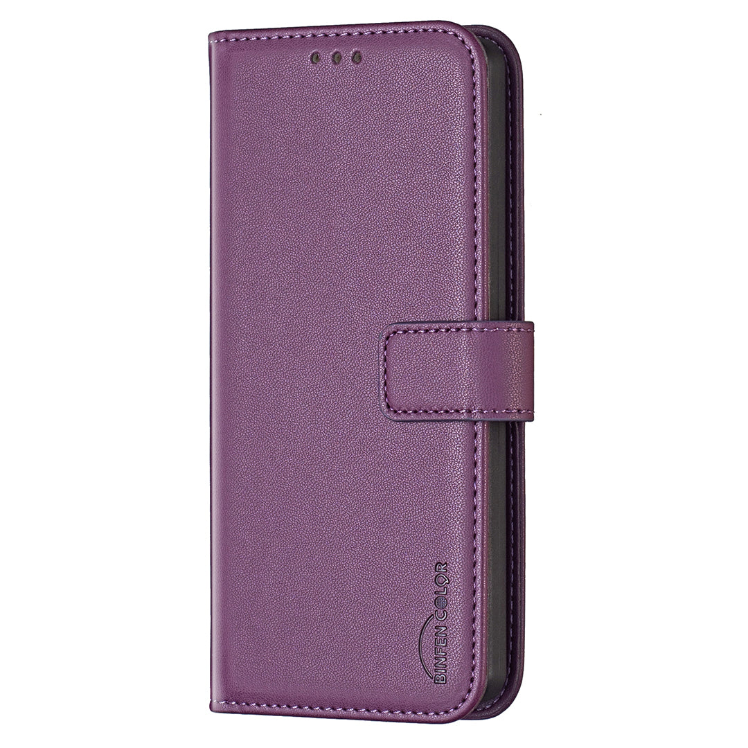 BINFEN COLOR BF17 For Sony Xperia 10 VI Case PU Leather Magnetic Buckle Flip Phone Cover