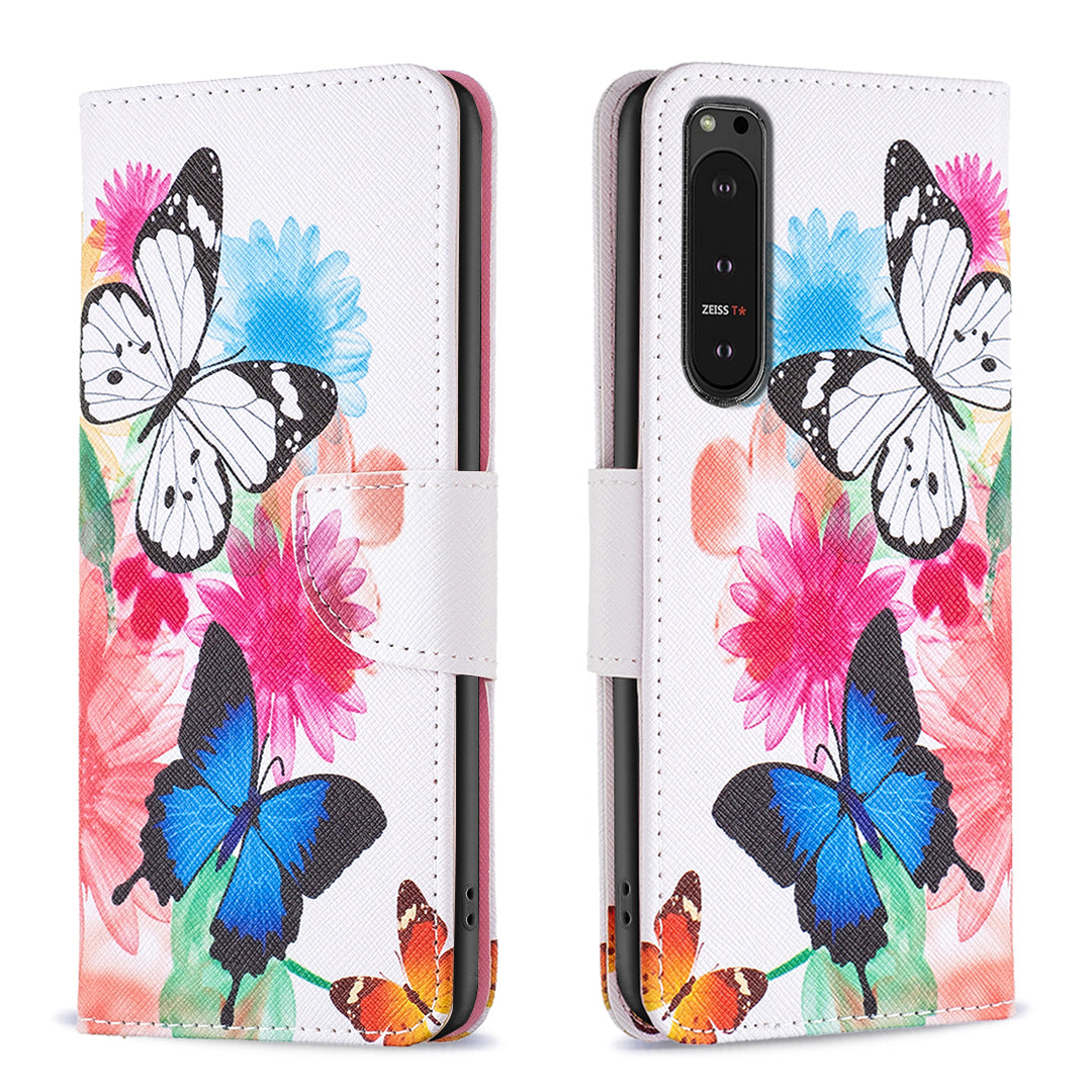 For Sony Xperia 10 VI Cell Phone Case Pattern Printing Leather Flip Stand Wallet Cover