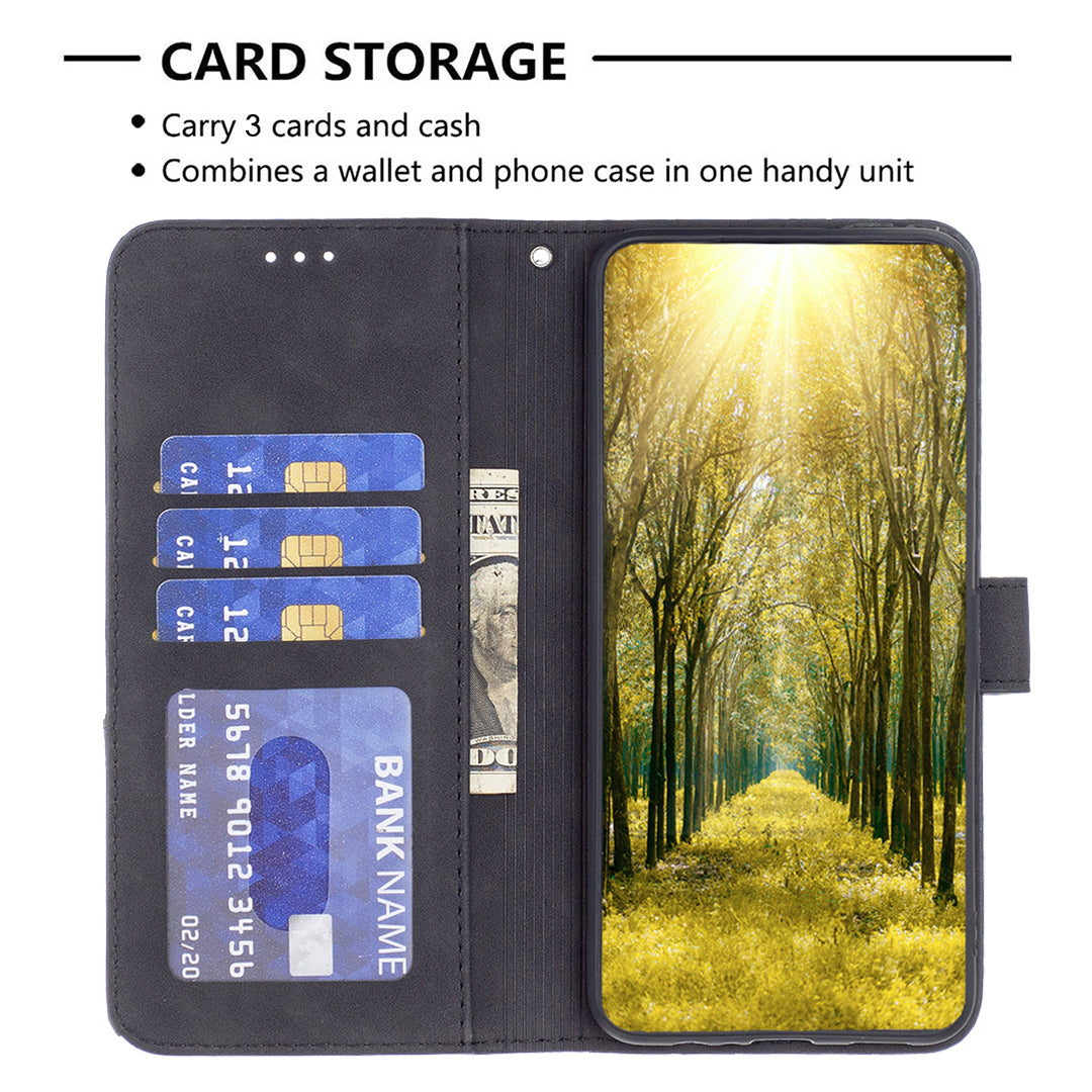 BINFEN COLOR BF05 For Sony Xperia 10 VI Leather Flip Cover Wallet Phone Protective Case Geometric Design