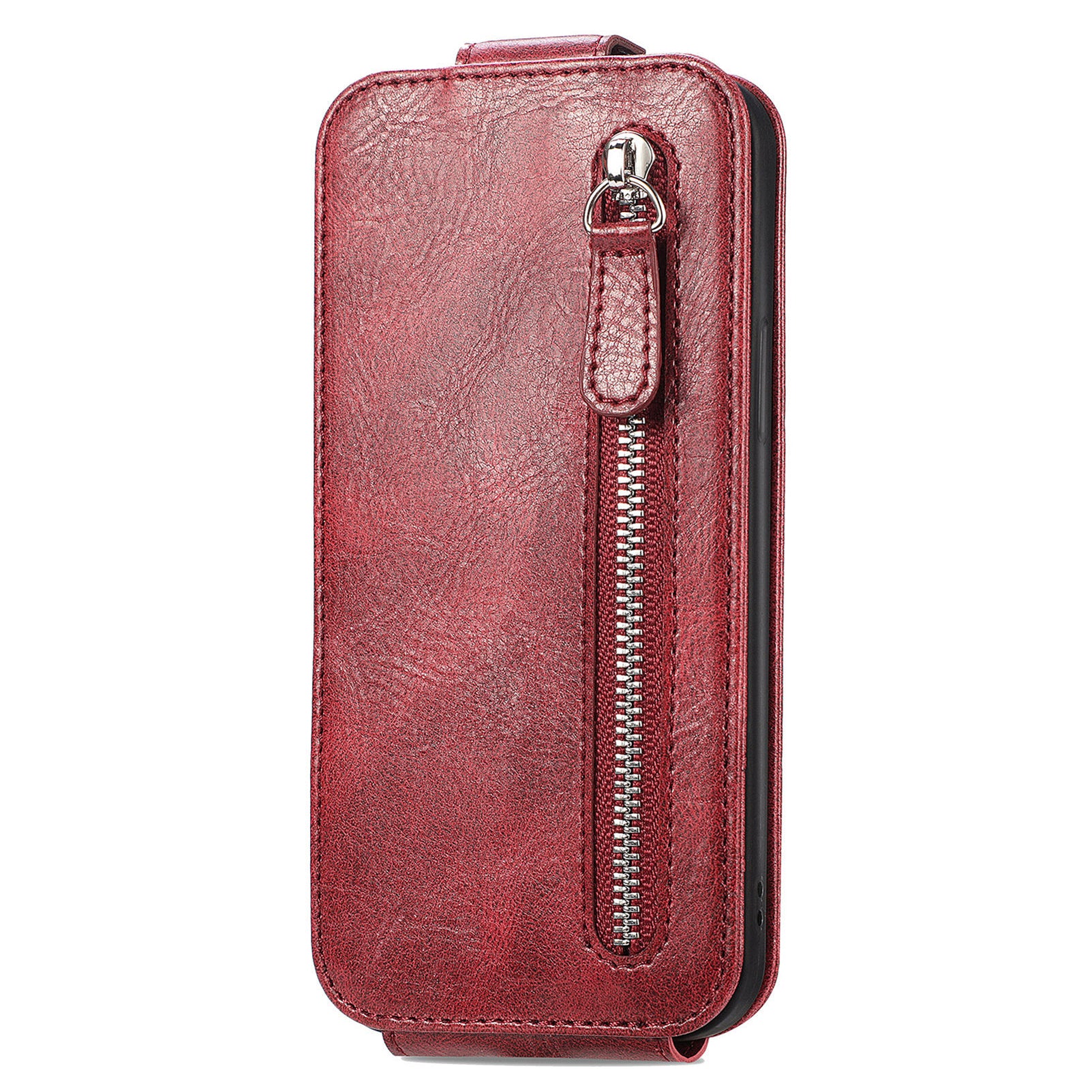 For OnePlus Ace 3 5G / 12R 5G Case PU Leather Vertical Flip Zipper Pocket Phone Cover Shell