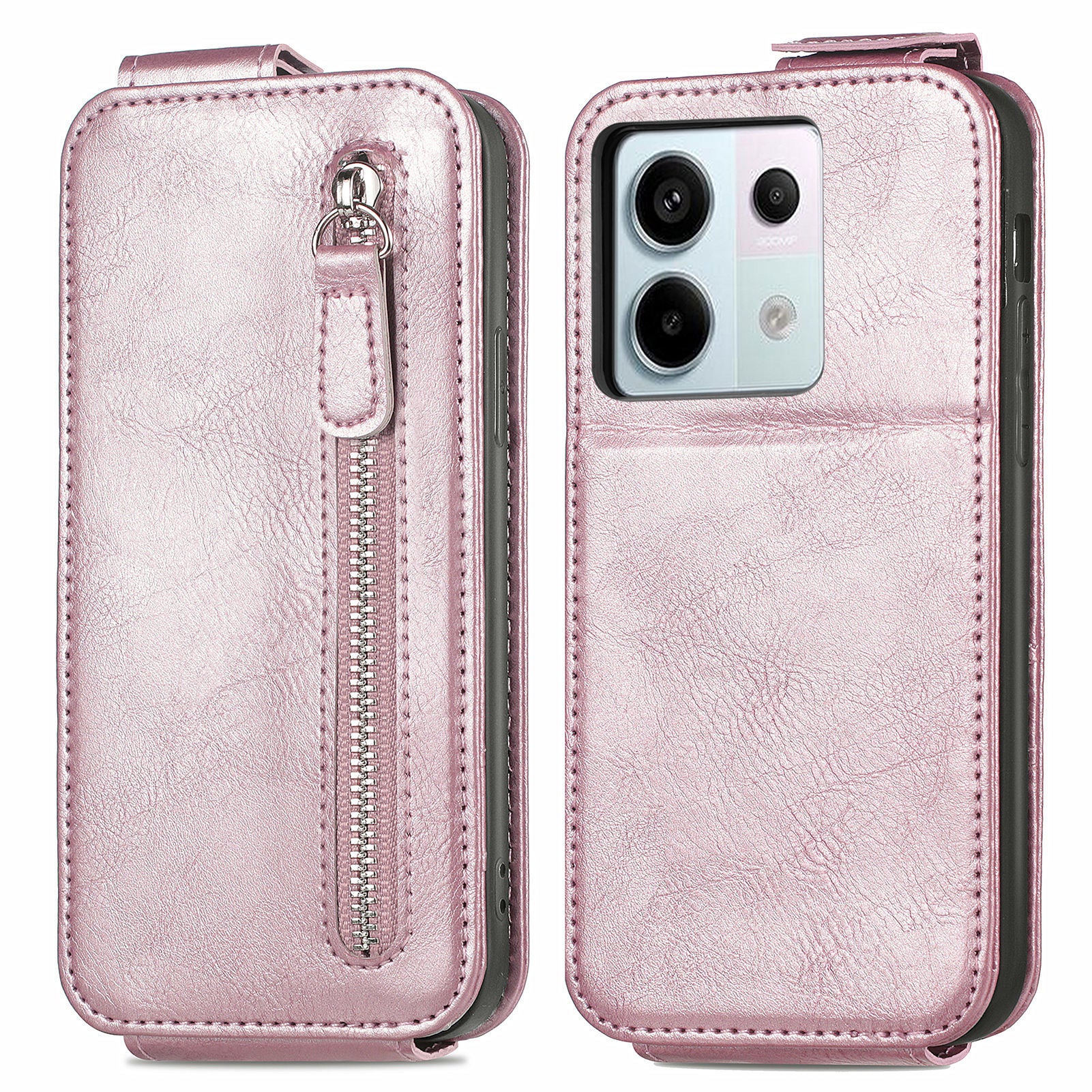 For Xiaomi Redmi Note 13 Pro 5G / Poco X6 5G Drop Proof Case Vertical Flip Zipper Wallet Leather Phone Cover