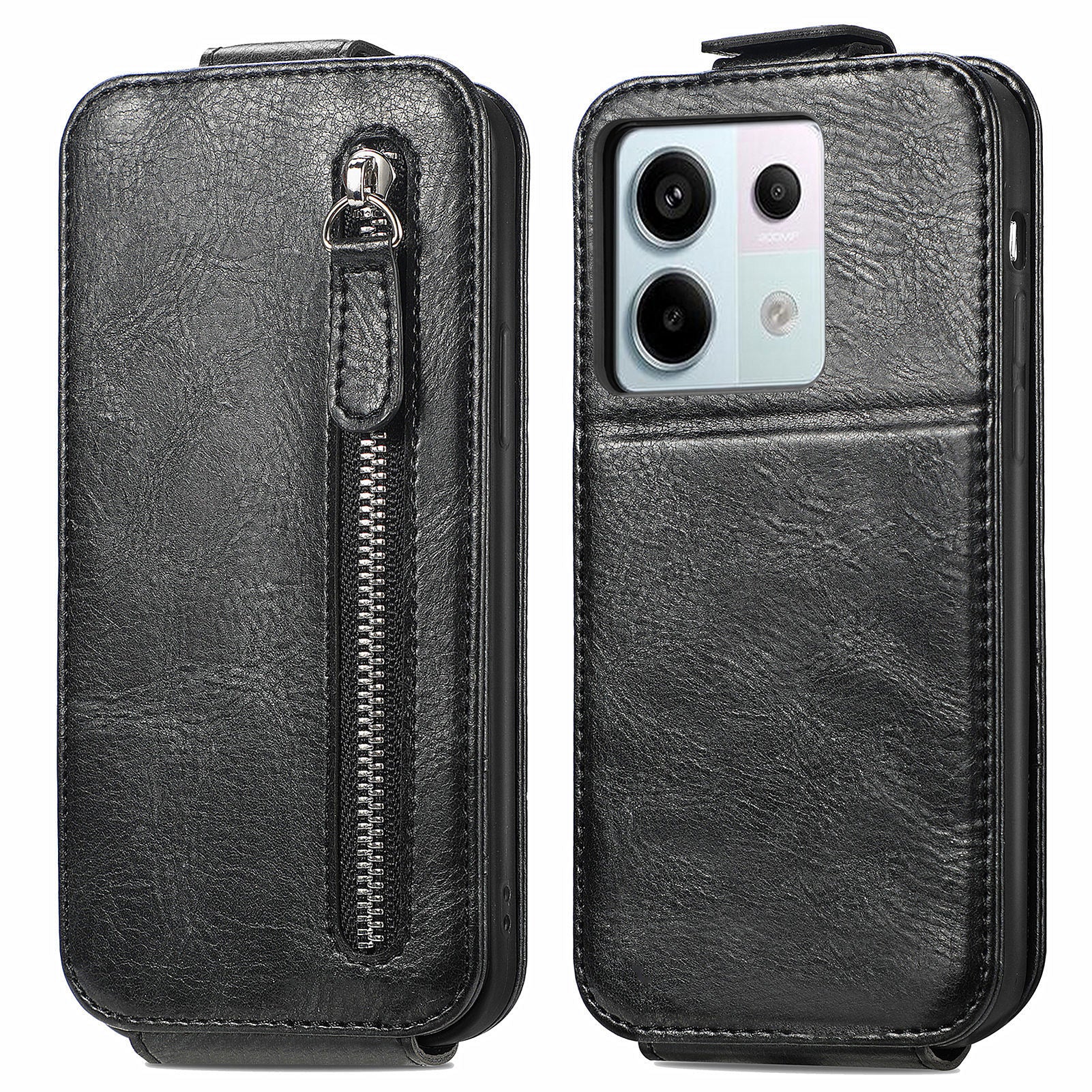For Xiaomi Redmi Note 13 Pro 5G / Poco X6 5G Drop Proof Case Vertical Flip Zipper Wallet Leather Phone Cover