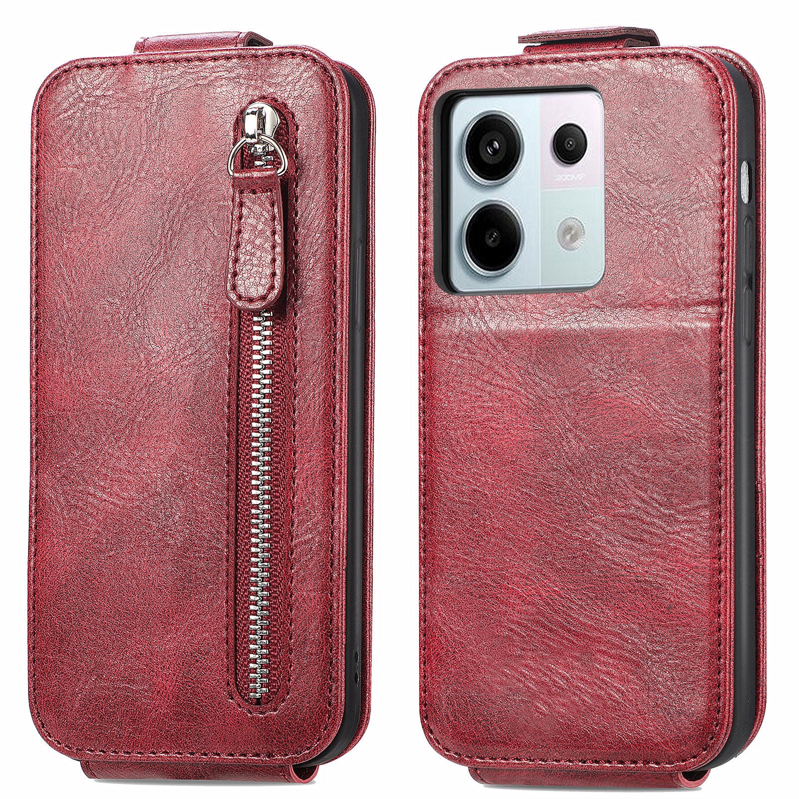 For Xiaomi Redmi Note 13 Pro 5G / Poco X6 5G Drop Proof Case Vertical Flip Zipper Wallet Leather Phone Cover