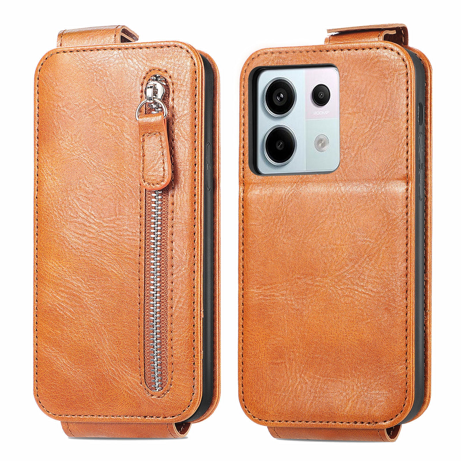 For Xiaomi Redmi Note 13 Pro 5G / Poco X6 5G Drop Proof Case Vertical Flip Zipper Wallet Leather Phone Cover