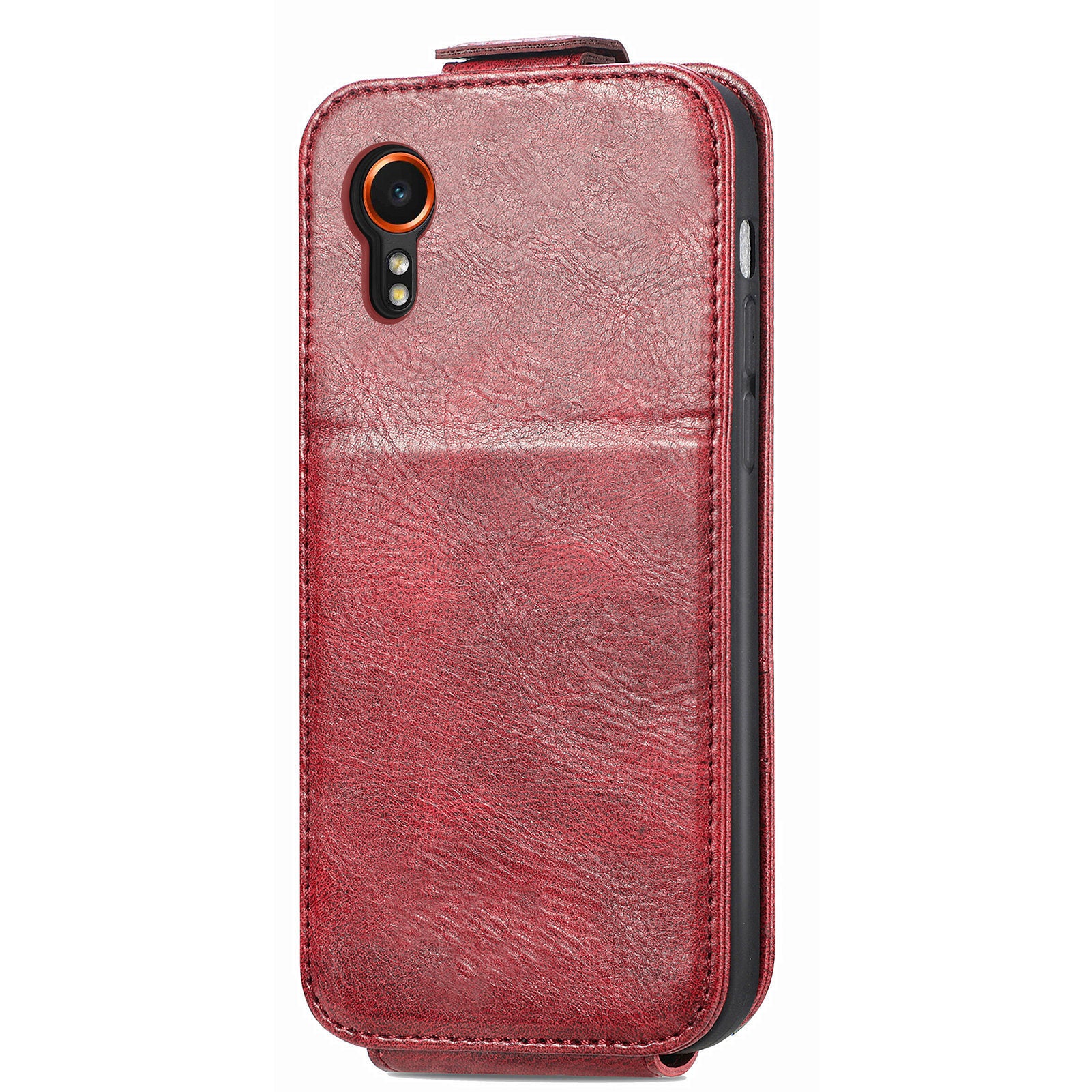 For Samsung Galaxy Xcover7 Dustproof Cell Phone Case Vertical Flip Zipper Pocket PU Leather Phone Stand Cover