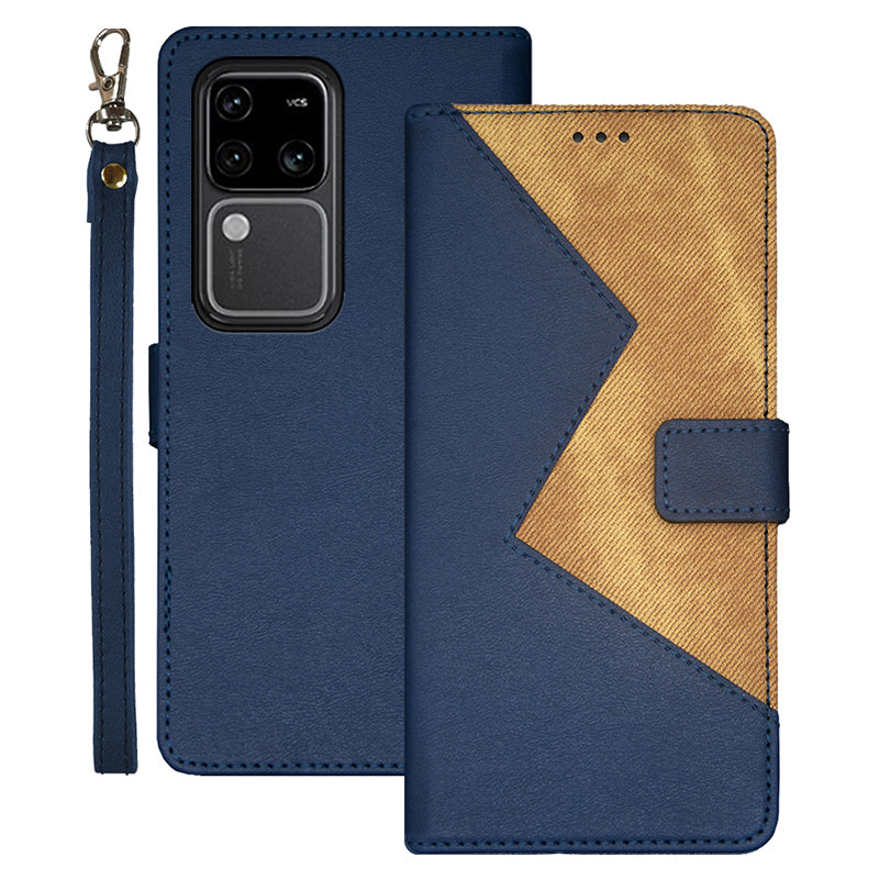 IDEWEI For vivo V30 Pro 5G Case Card Slots Holder Folio PU Leather Phone Cover
