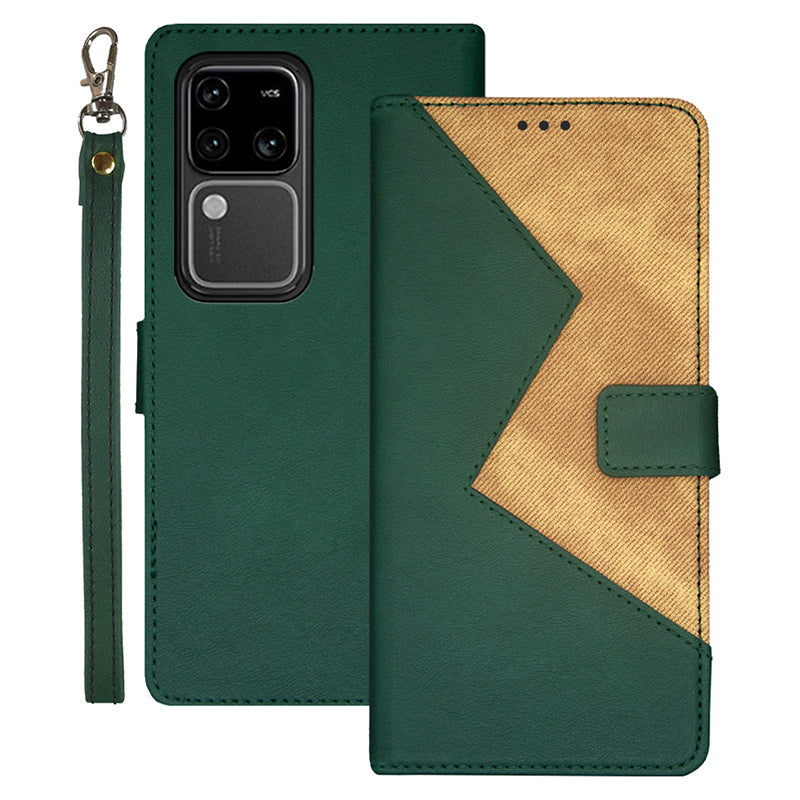 IDEWEI For vivo V30 Pro 5G Case Card Slots Holder Folio PU Leather Phone Cover
