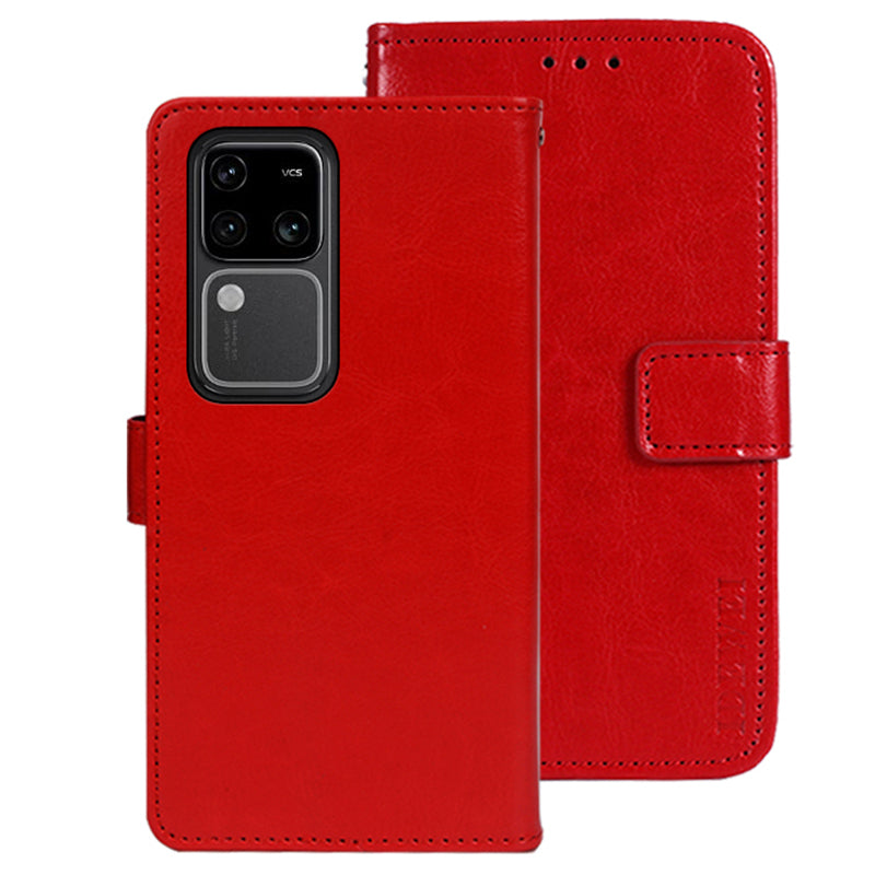 IDEWEI For vivo V30 Pro 5G Case PU Leather Wallet Stand Phone Cover