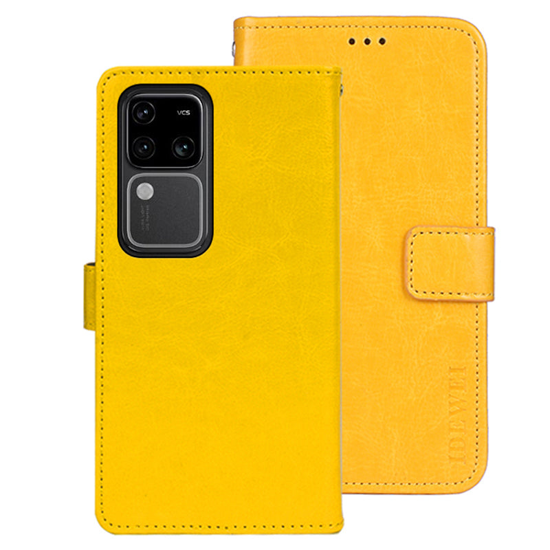 IDEWEI For vivo V30 Pro 5G Case PU Leather Wallet Stand Phone Cover