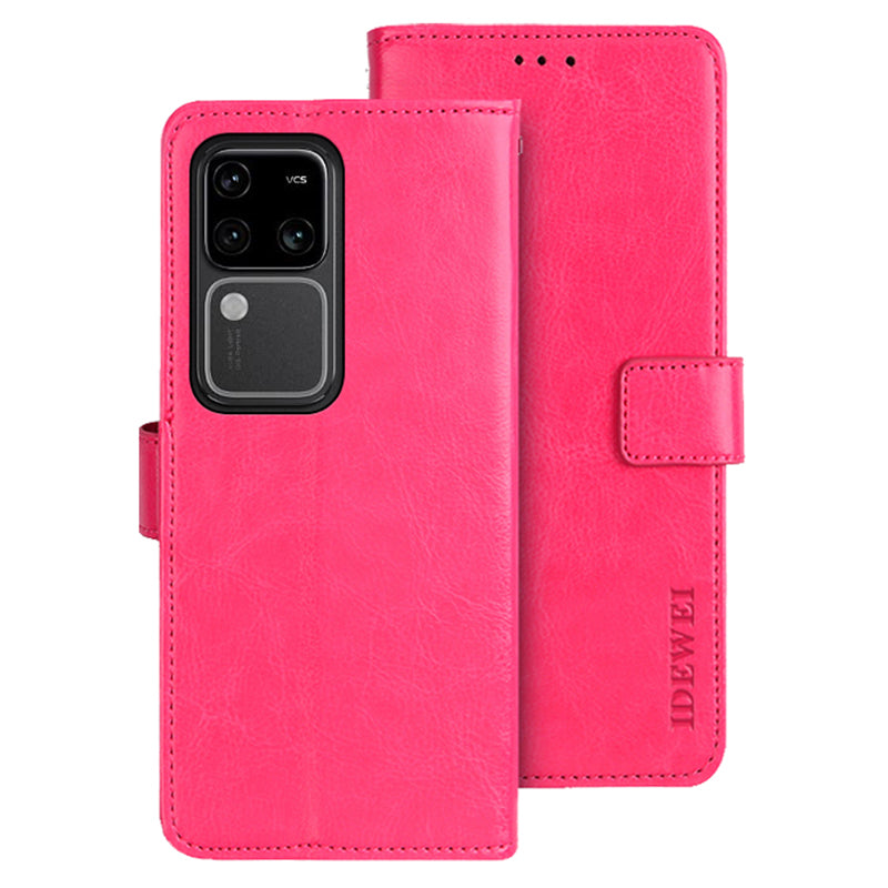 IDEWEI For vivo V30 Pro 5G Case PU Leather Wallet Stand Phone Cover