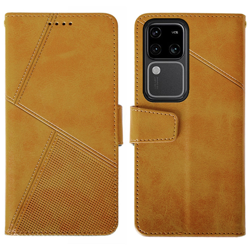 IDEWEI For vivo V30 Pro 5G Leather Case Card Slots Wallet Calf Texture Phone Cover