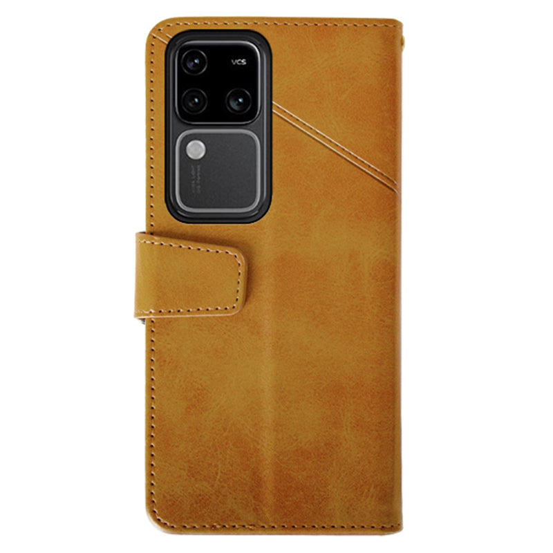 IDEWEI For vivo V30 Pro 5G Leather Case Card Slots Wallet Calf Texture Phone Cover