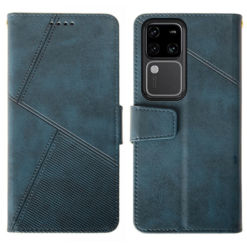 IDEWEI For vivo V30 Pro 5G Leather Case Card Slots Wallet Calf Texture Phone Cover