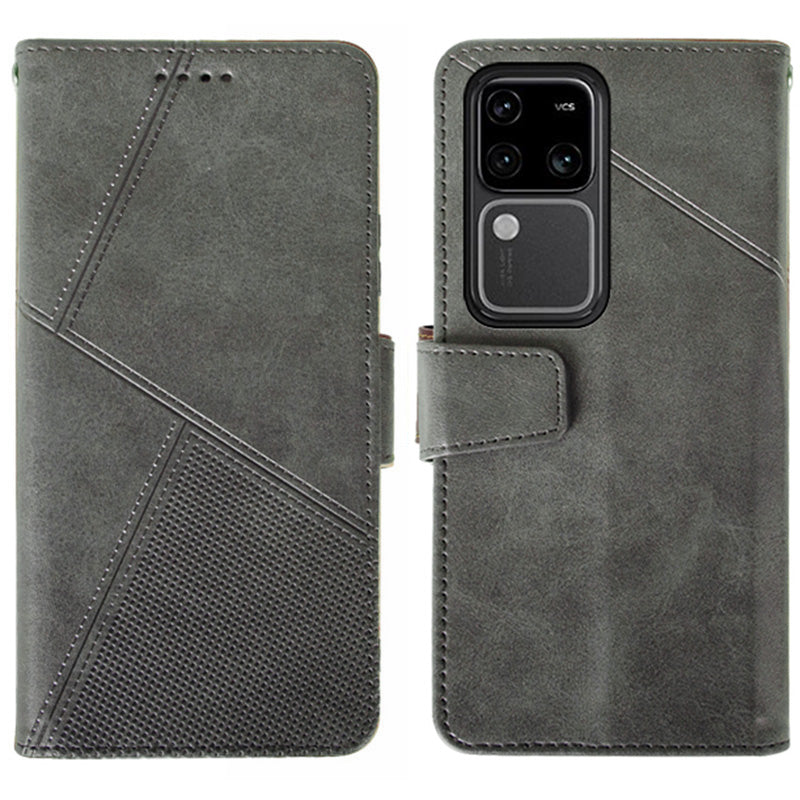 IDEWEI For vivo V30 Pro 5G Leather Case Card Slots Wallet Calf Texture Phone Cover