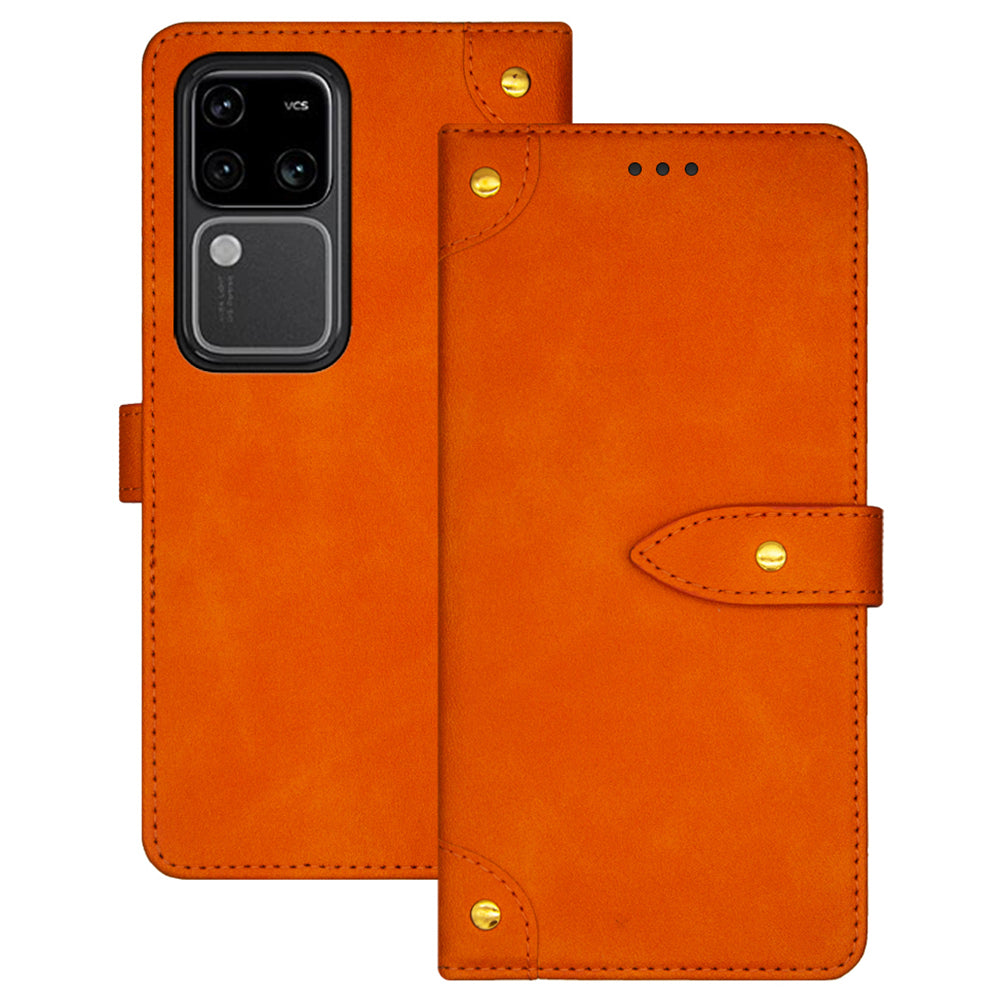 IDEWEI For vivo V30 Pro 5G Case Anti-Scratch PU Leather Card Slots Cell Phone Cover