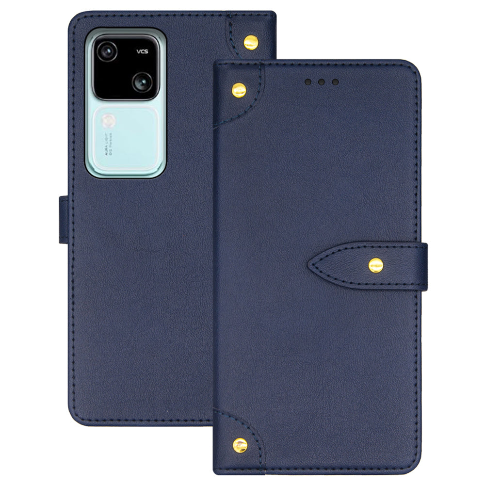 IDEWEI For vivo V30 5G Anti-Scratch PU Leather Phone Case Card Slots Cell Phone Cover