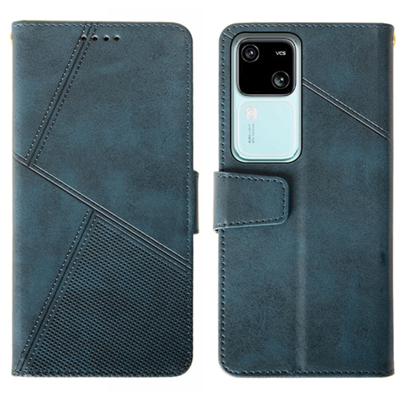 IDEWEI For vivo V30 5G PU Leather Case Card Slots Wallet Calf Texture Phone Cover