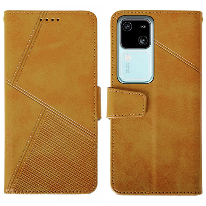 IDEWEI For vivo V30 5G PU Leather Case Card Slots Wallet Calf Texture Phone Cover