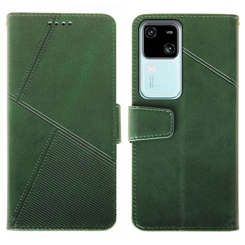 IDEWEI For vivo V30 5G PU Leather Case Card Slots Wallet Calf Texture Phone Cover
