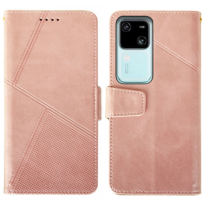 IDEWEI For vivo V30 5G PU Leather Case Card Slots Wallet Calf Texture Phone Cover