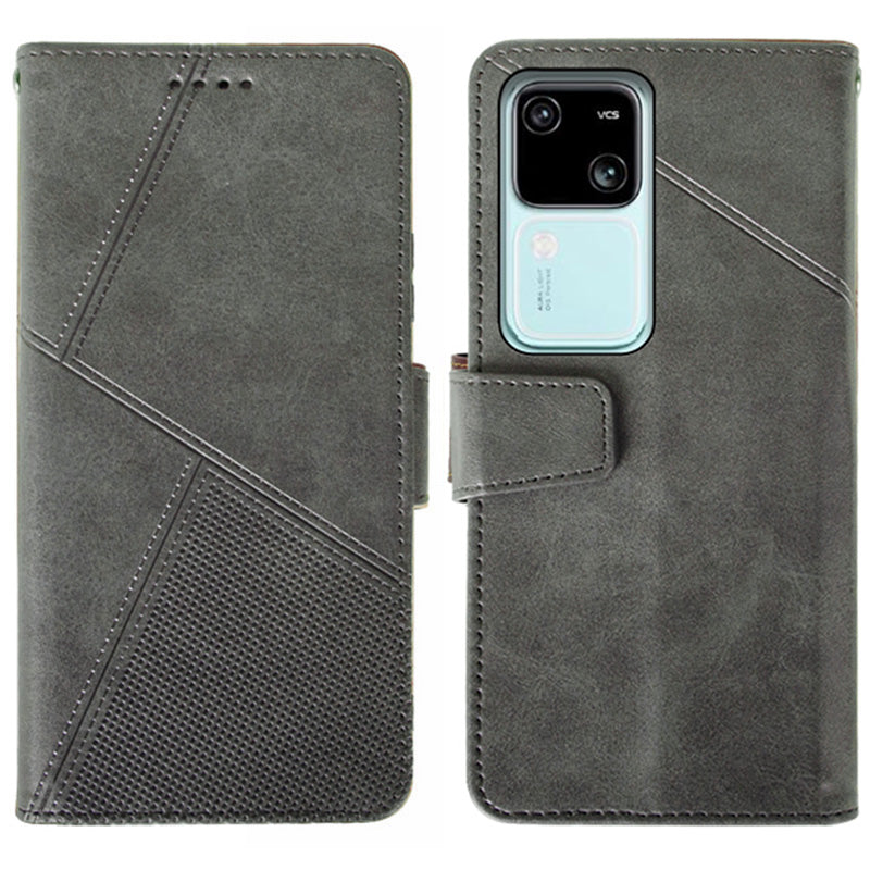 IDEWEI For vivo V30 5G PU Leather Case Card Slots Wallet Calf Texture Phone Cover