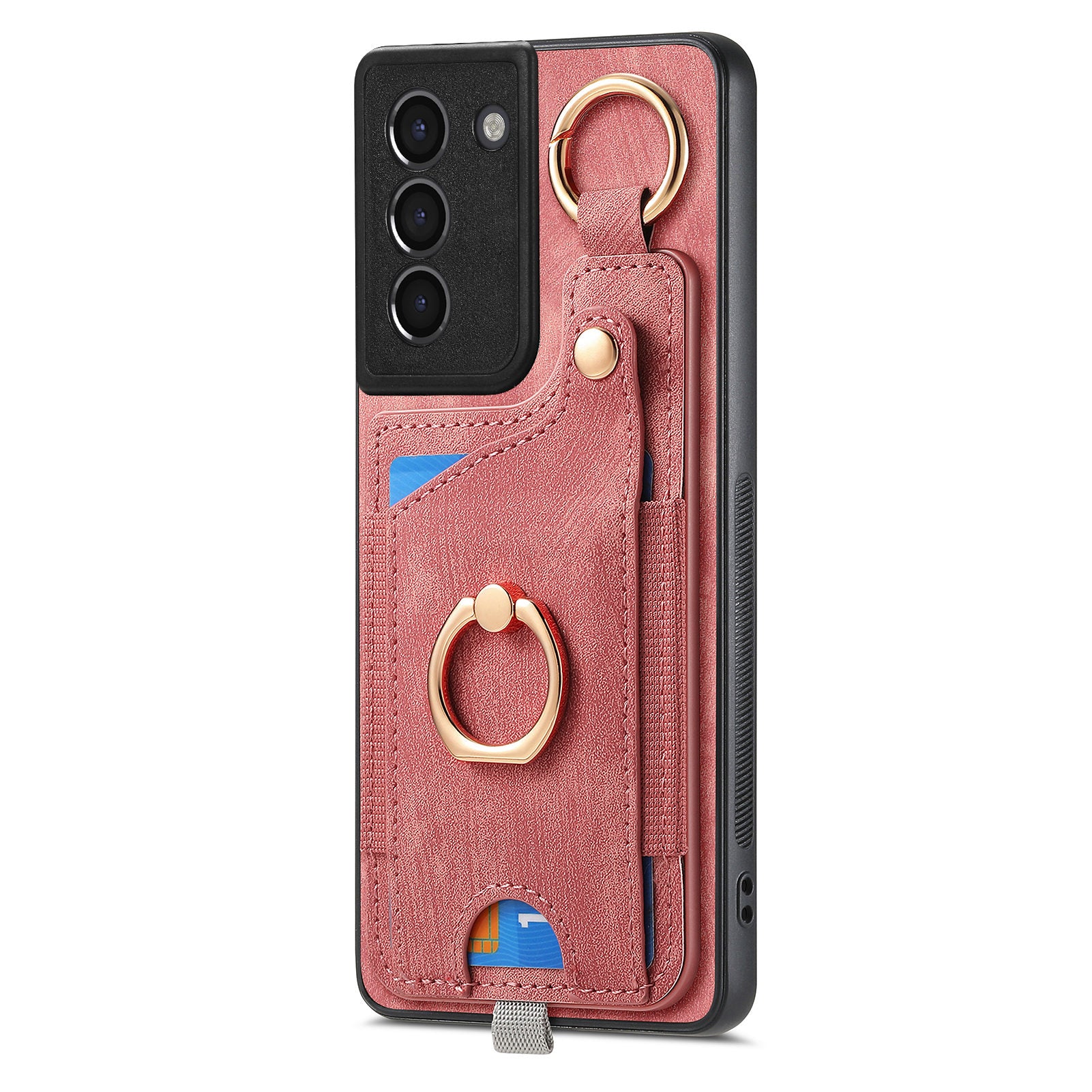 For Samsung Galaxy S21+ 5G Case Card Holder Leather + TPU Kickstand Phone Cover
