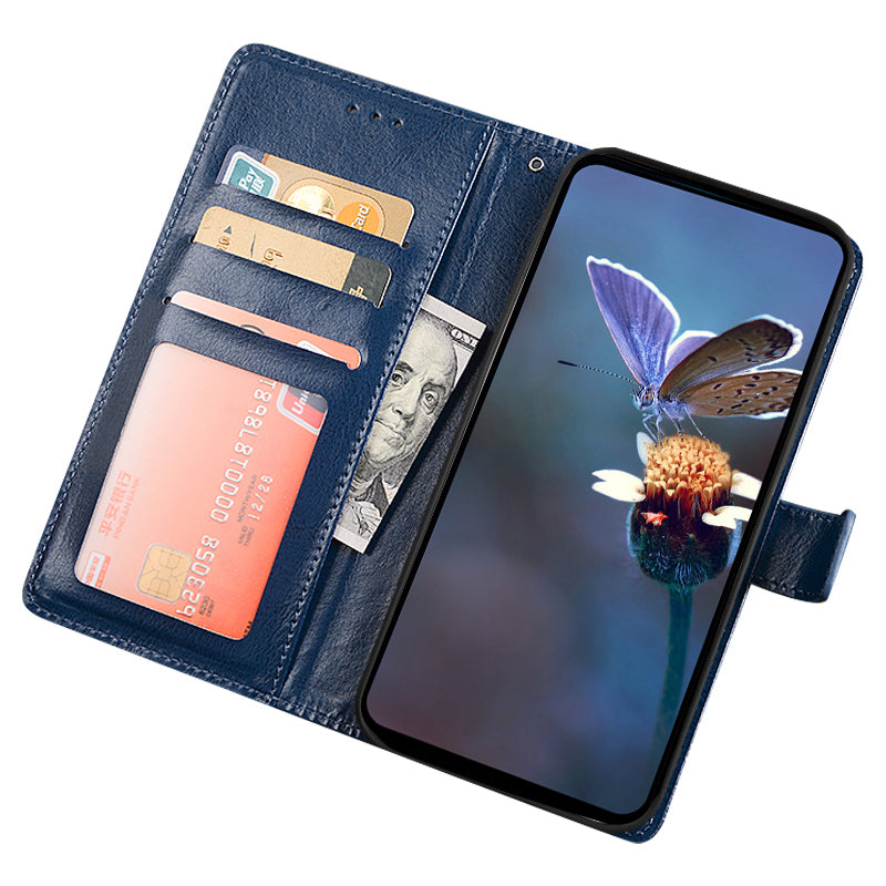 IDEWEI For Asus Zenfone 11 Ultra 5G Leather Case Photo Card Slots Crazy Horse Texture Phone Cover