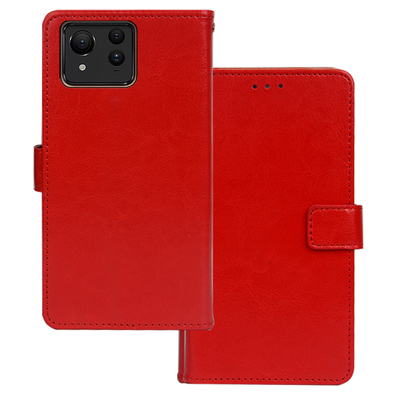 IDEWEI For Asus Zenfone 11 Ultra 5G Leather Case Photo Card Slots Crazy Horse Texture Phone Cover