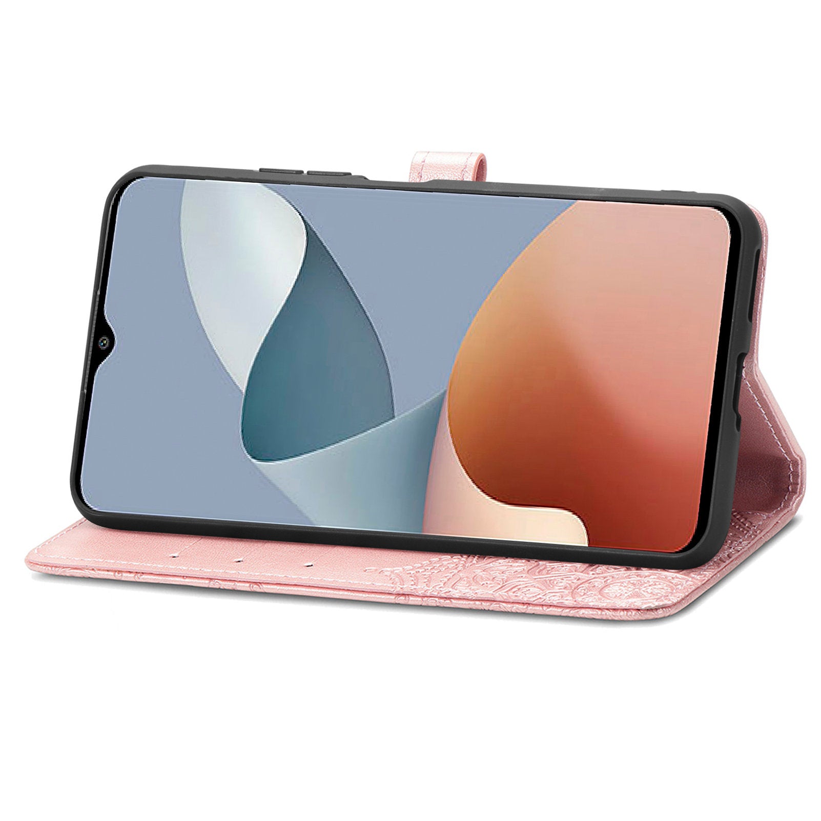 For ZTE Blade A73 Case PU Leather Embossed Phone Wallet Cover with Card Slots