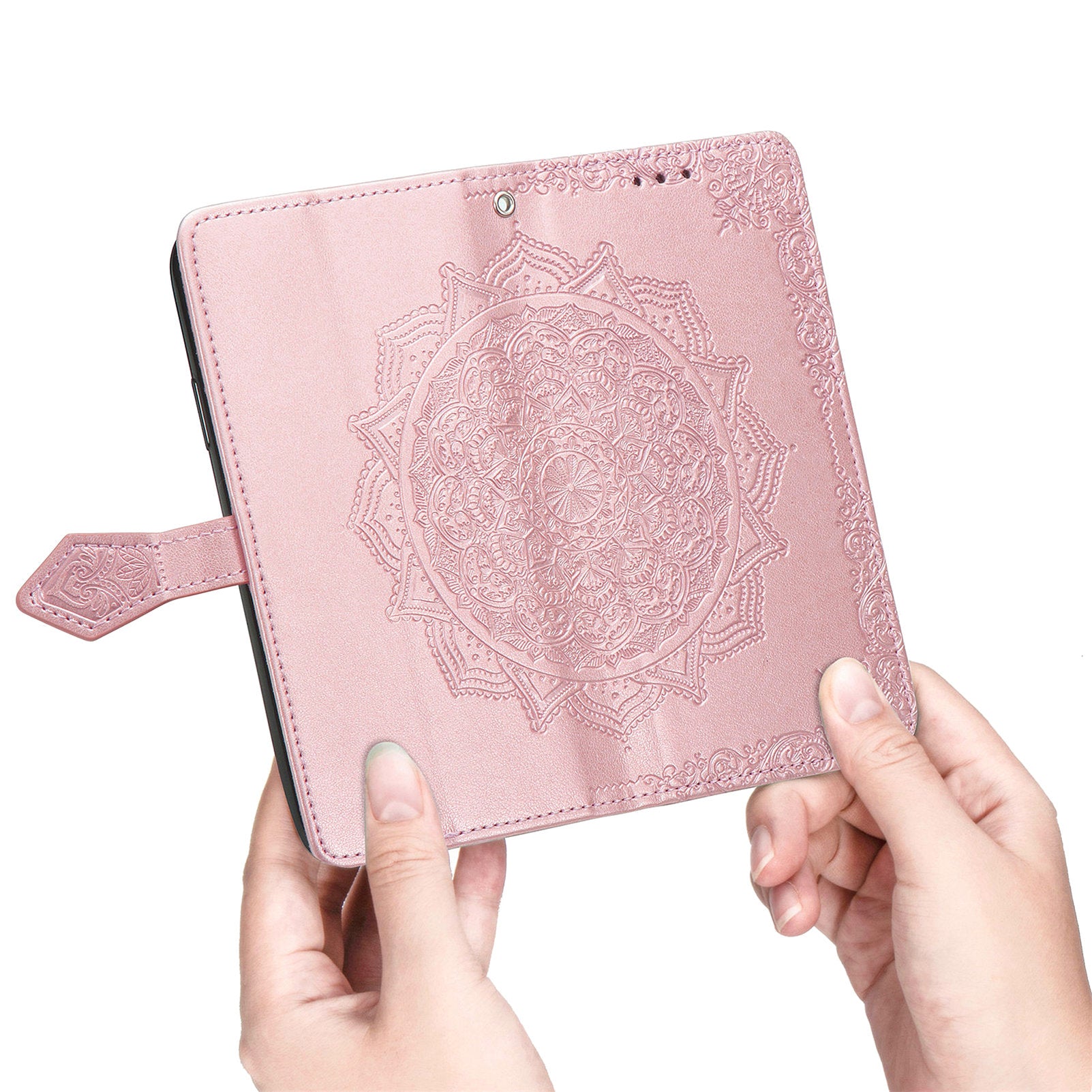 For ZTE Blade A73 Case PU Leather Embossed Phone Wallet Cover with Card Slots