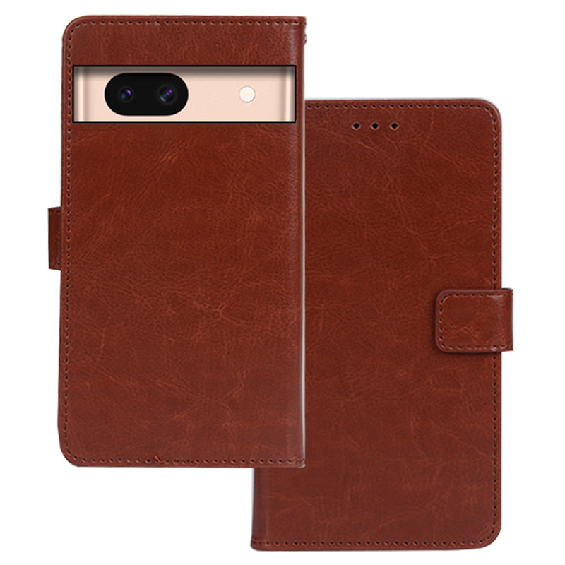 IDEWEI For Google Pixel 8a Case Leather Phone Cover Foldable Phone Stand
