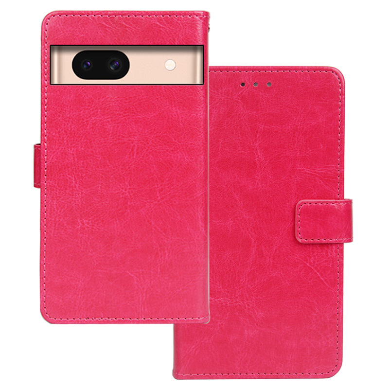 IDEWEI For Google Pixel 8a Case Leather Phone Cover Foldable Phone Stand
