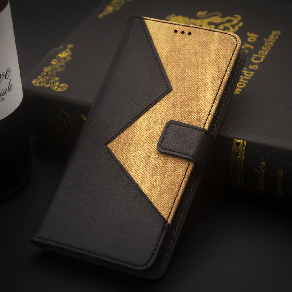 IDEWEI For Realme 12 Pro 5G / 12 Pro+ 5G Case Splicing Color Card Holder PU Leather Stand Phone Cover