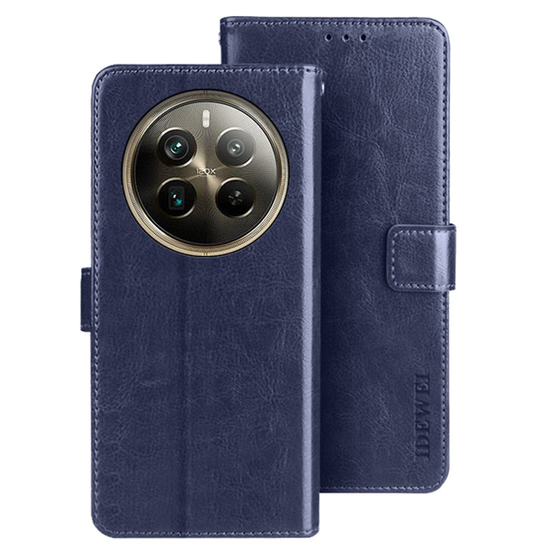 IDEWEI For Realme 12 Pro 5G / 12 Pro+ 5G Wallet Stand Case Crazy Horse PU Leather Phone Cover