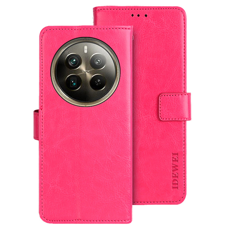 IDEWEI For Realme 12 Pro 5G / 12 Pro+ 5G Wallet Stand Case Crazy Horse PU Leather Phone Cover