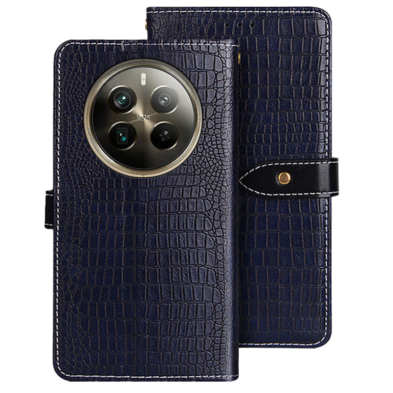 IDEWEI For Realme 12 Pro 5G / 12 Pro+ 5G Case Crocodile Texture PU Leather Flip Wallet Phone Cover