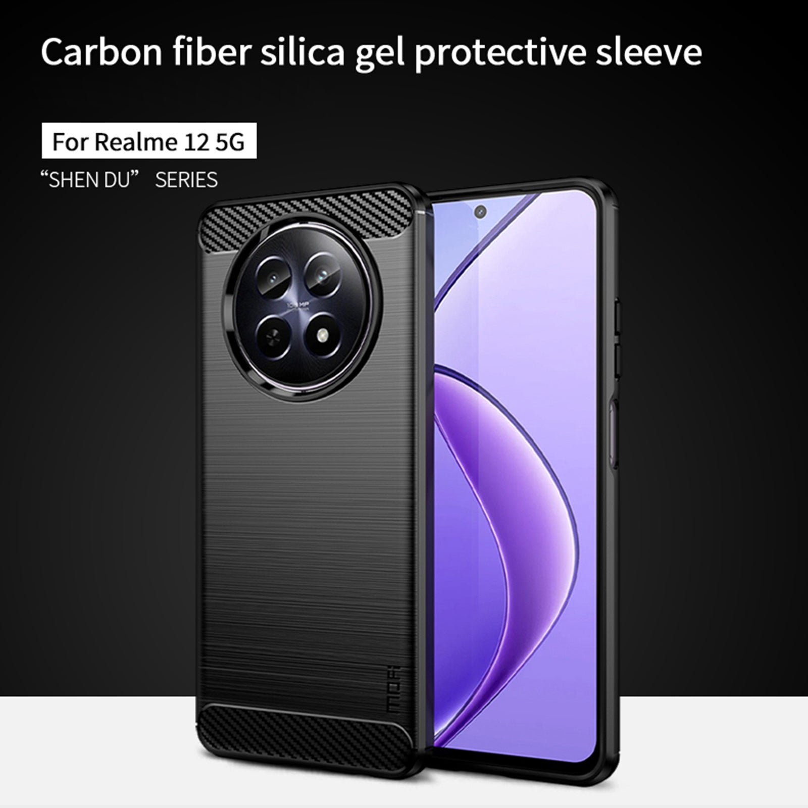 MOFI JK TPU Series-1 For Realme 12 Case Brushed Anti-Fall TPU Phone Cover