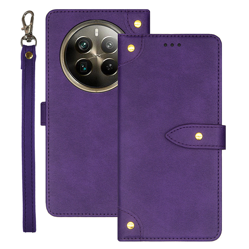 IDEWEI For Realme 12 Pro 5G / 12 Pro+ 5G Case Card Holder Stand Leather Phone Cover