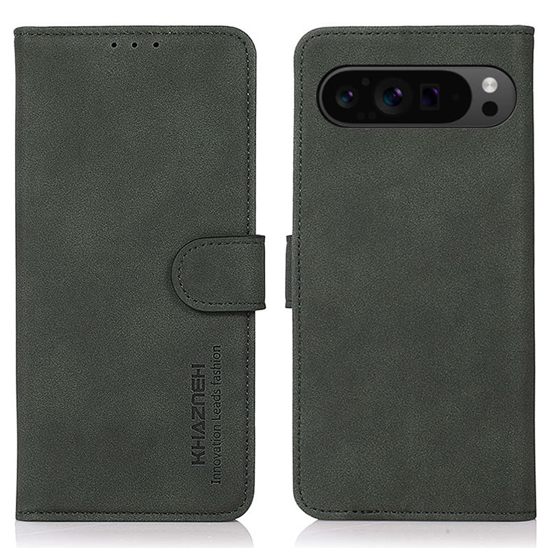 KHAZNEH For Google Pixel 9 Pro Phone Case Folding Stand Cover Leather Wallet Shell