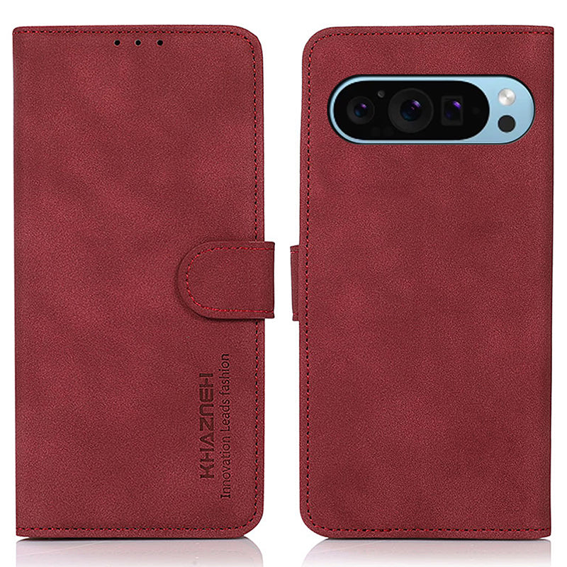 KHAZNEH For Google Pixel 9 Shockproof PU Leather Phone Case Wallet Stand Cover