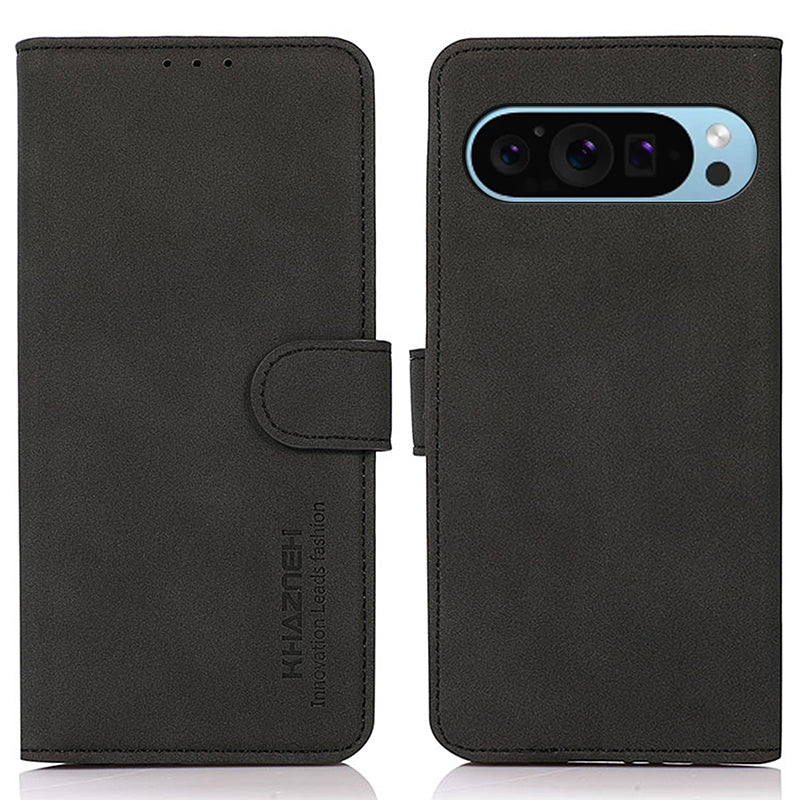 KHAZNEH For Google Pixel 9 Shockproof PU Leather Phone Case Wallet Stand Cover