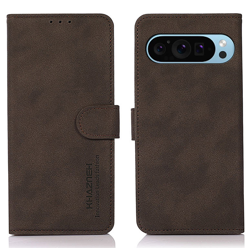 KHAZNEH For Google Pixel 9 Shockproof PU Leather Phone Case Wallet Stand Cover