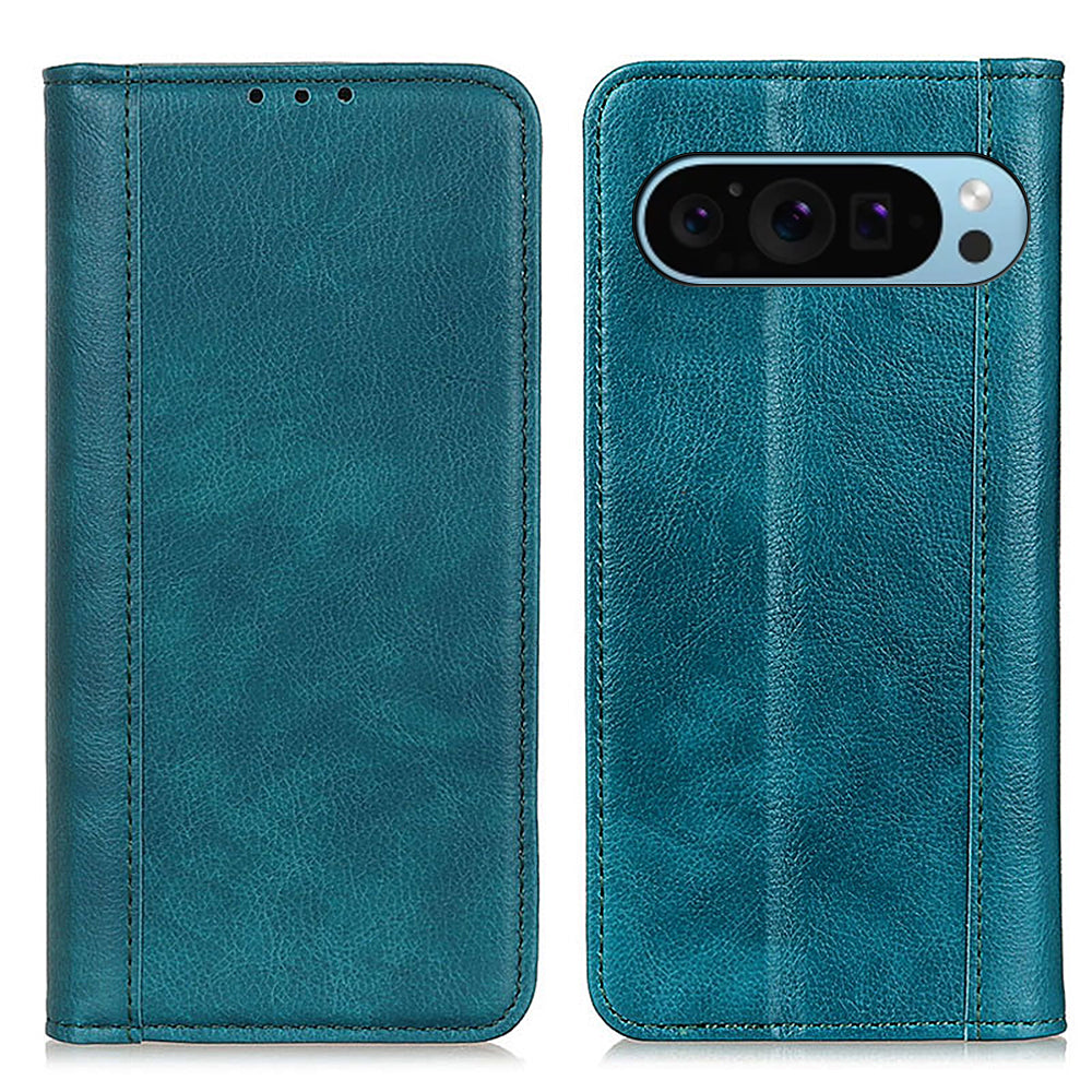 For Google Pixel 9 Cell Phone Case Split Leather Drop-proof Cover with Wallet Stand