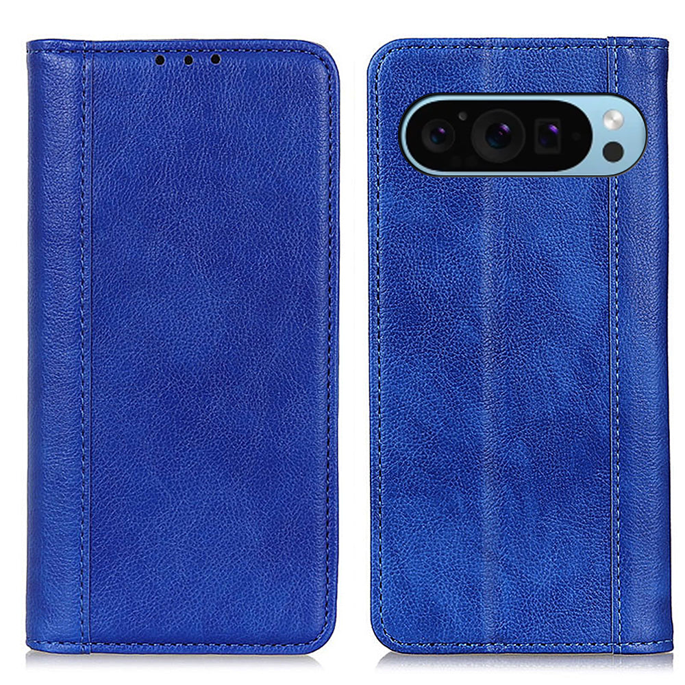 For Google Pixel 9 Cell Phone Case Split Leather Drop-proof Cover with Wallet Stand